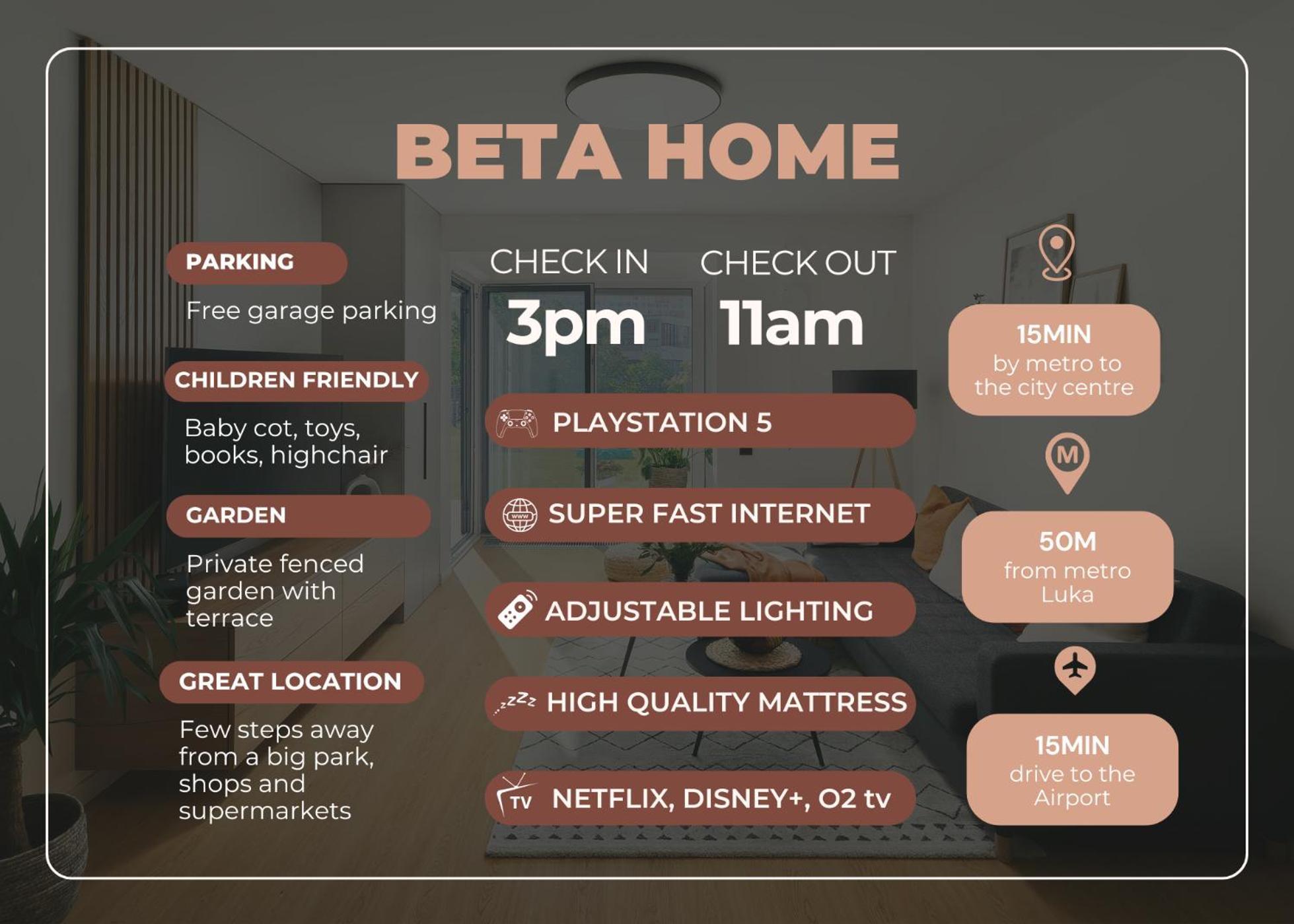Beta - Garage, Air Condition, Garden, At Metro דירה *